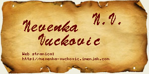 Nevenka Vučković vizit kartica